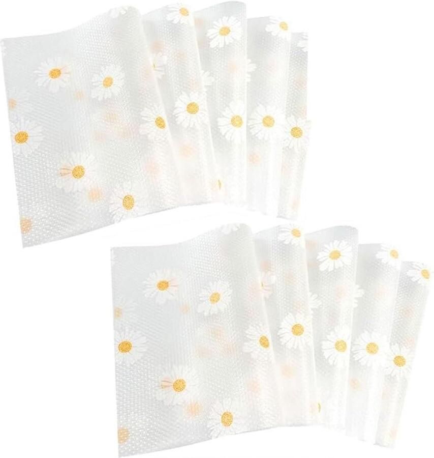 Allecto Plus Antibacteriële Koelkastmatten Set van 10 stuks Op Maat te Snijden Anti-Vocht Inzetstukken Voor Keuken Kast Tafel en Lade 30 x 45 cm