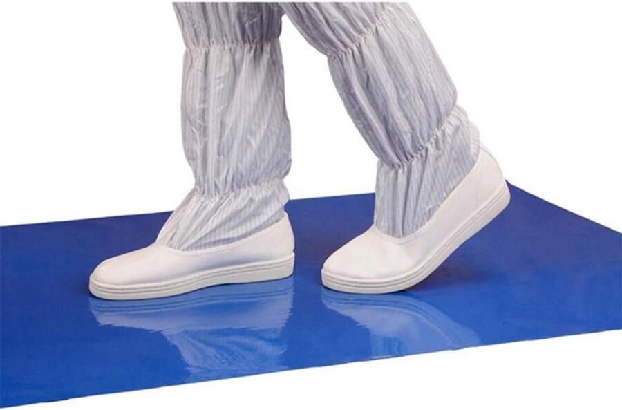 Allecto Plus Antibacteriële schoenmatten 30 stuks PVC Afneembaar Witte kamer Ontsmettingsmiddelen Stickers Schoonmaakmatten Thuis en ziekenhuis 45 x 60 cm