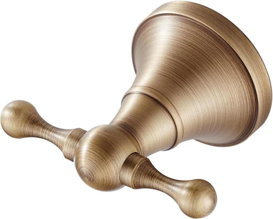 Allecto plus Kapstok Haak Antiek Messing voor Handdoek en Gewaad Muur Gemonteerd Badkamer en Keuken Accessoires