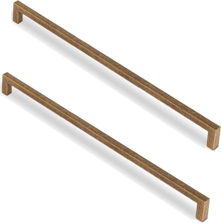 Allecto Plus Antiek messing keukenkasthandvat Set van 6 Keukenmeubelhandvat Meubellade handvat 320mm midden Klassieke stijl