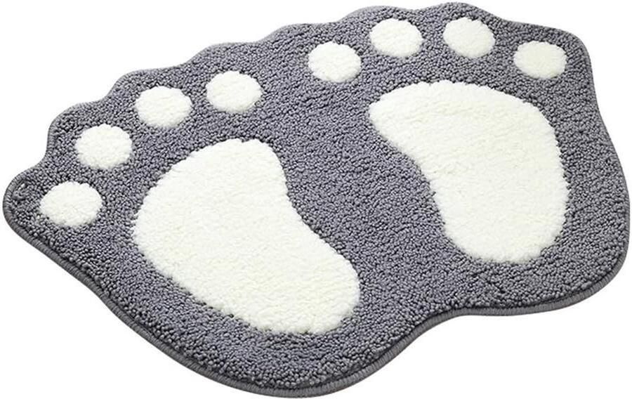 Allecto Plus Antislip Badmat Badkamer Douchemat Kleurrijke Grote Voeten Absorberende Mat voor in de Woonkamer Slaapbank Voetkussen Tapijt met Antislip Onderkant