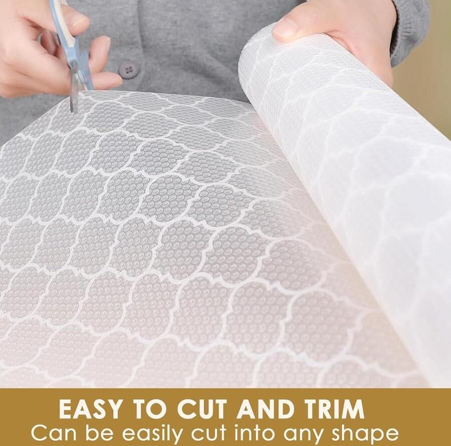 Allecto plus Antislipmat voor Schuifladen 30 x 500 cm Waterdichte EVA-plankvoering Ladeverdelers voor Planken Koelkasten en Kasten Opslagruimtes Organisatie Antislip Bescherming Grijs