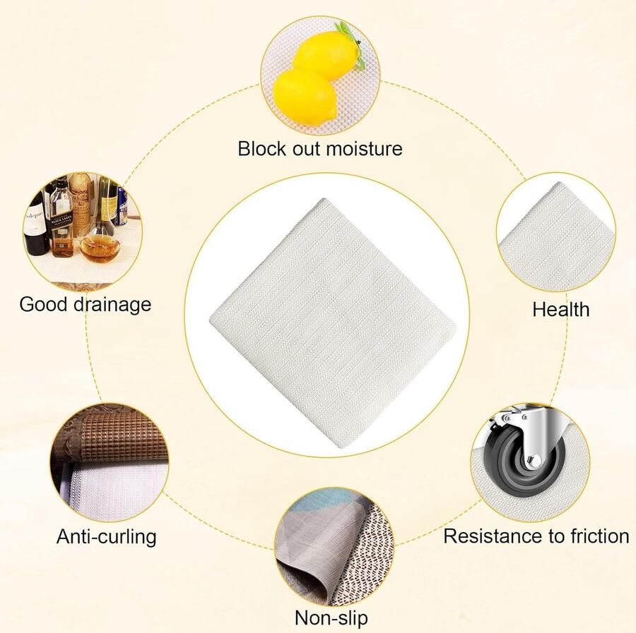 Allecto Plus Antisliponderlegger 200 x 200 cm Voorkomt verschuiven Tapijt & Matrassen Op maat te snijden Doe-het-zelf