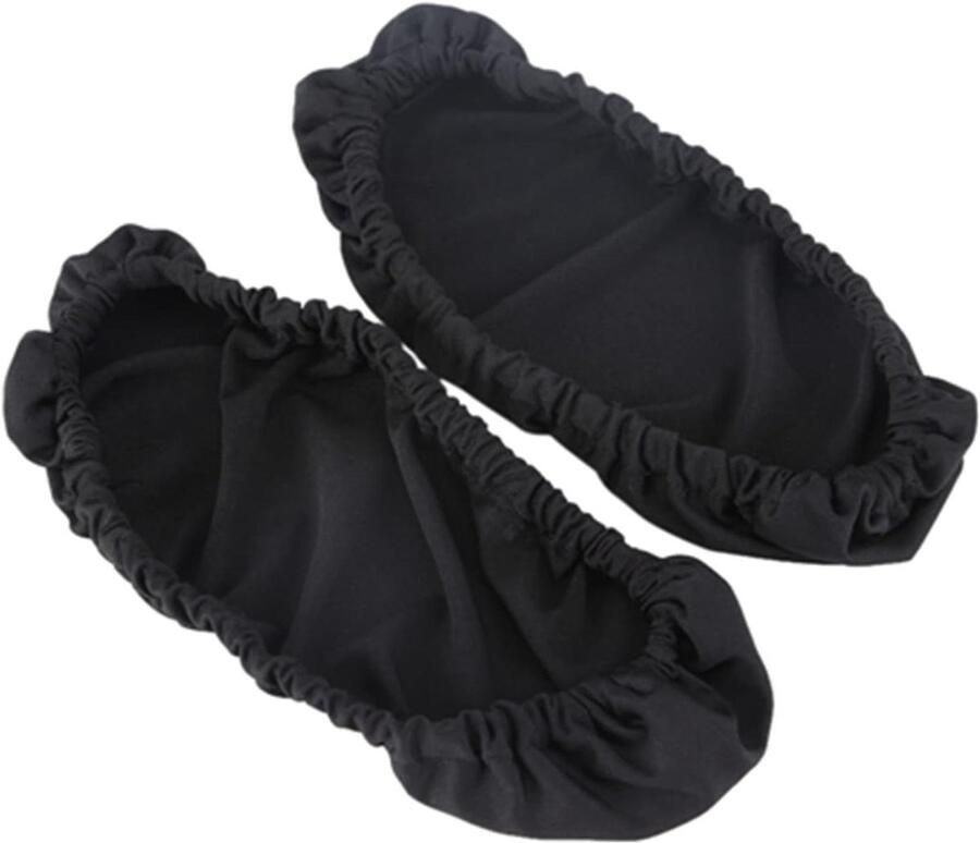 Allecto Plus Verwijderbare Stoelarmsteun met Elastische Beschermer Kantoorcomputerstoel Kussen Universele Fauteuil Slipcovers Meubelbeschermer Zwart Set van 2