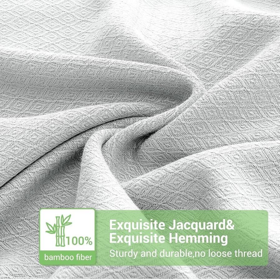 Allecto plus Bamboevezel koeldeken 200 x 220cm Zelfkoelend zomerdeken van natuurlijke bamboe Grijs met knusse en zachte eigenschappen Voor woonkamer bank en baby Met koelvezels