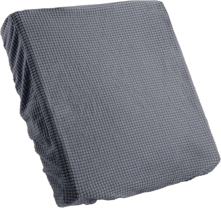 Allecto plus Bankkussenhoes 50x50 cm Elastische polyester bankovertrek Magische bankhoes wasbaar en antislip FoNDo elastisch Donkergrijs Voor bank thuis