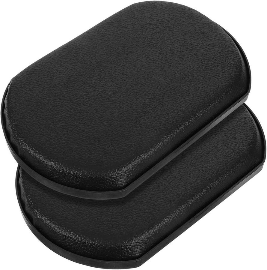 Allecto plus Beensteunen met lederen bekleding voor verstelbare stoelen Ergonomische kuitvulling voor ontspanning Zwart Eenvoudige installatie Set van 2 stukken