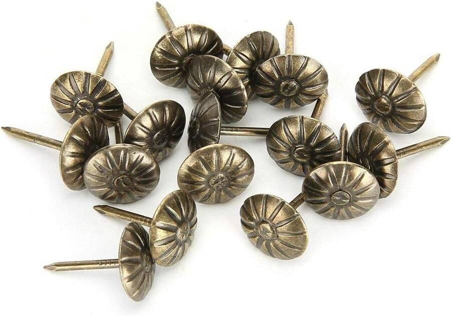 Allecto Plus Bekleding Kopspijkers Chrysant Patroon Retro Brons Ijzer Ontdek deze set van 500 stuks 11x16mm Meubels Nagels voor decoratie van je Sofa