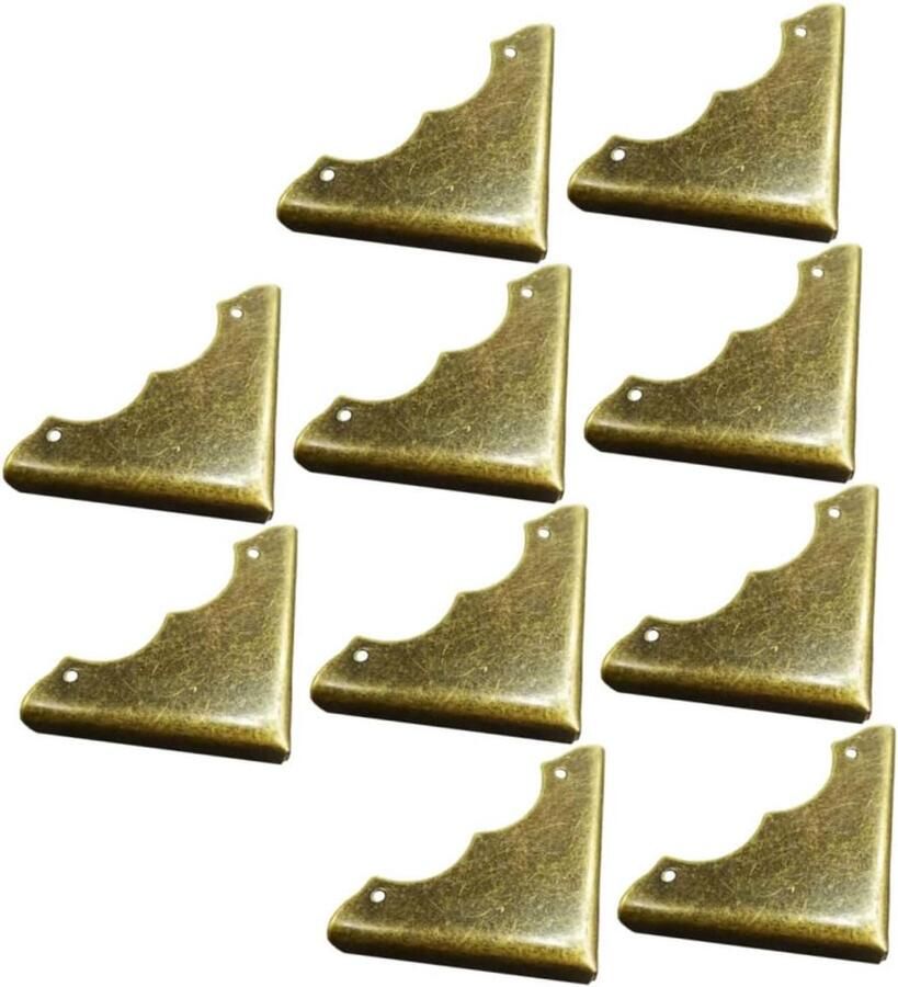 Allecto Plus Beschermende hoeken voor meubels en tafeldecoratie 20 gekleurde plakband Vintage stijl Antieke houten koffer en kast Houten hoekbescherming