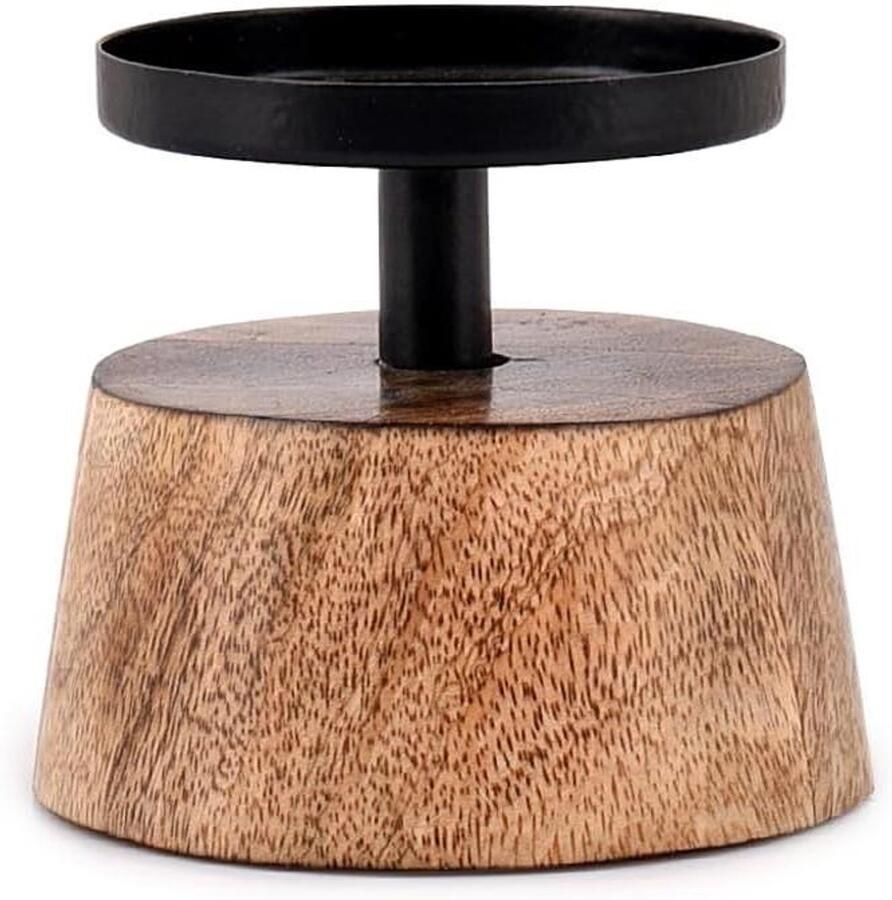 Allecto Plus Boerderij Kandelaar Houder IJzeren Plaat voor Tafel Middenstuk Decoratief en Sfeervol Geschikt voor Mantel Eettafel en Koffiebar 952 cm x 952 cm x 889 cm