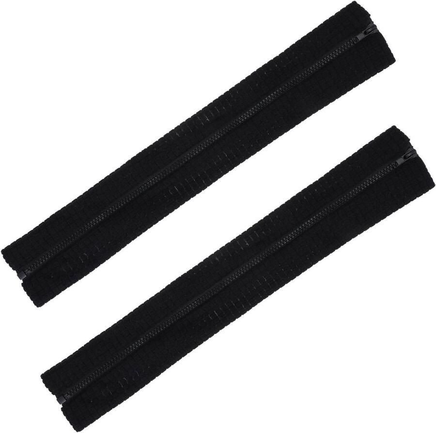 Allecto plus Bureaustoelarmhoezen met ritssluiting Zwart Elastische armleuningbekleding Kantoorstoel handsteunbeschermers