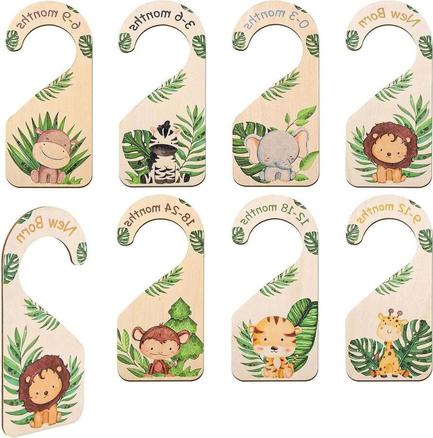 Allecto plus Buxushouten Kastverdelers voor Babykleding (7 stuks) Praktische Kastverdelers voor Nieuwe Ouders Babykleding Opruimen met Gemakaco