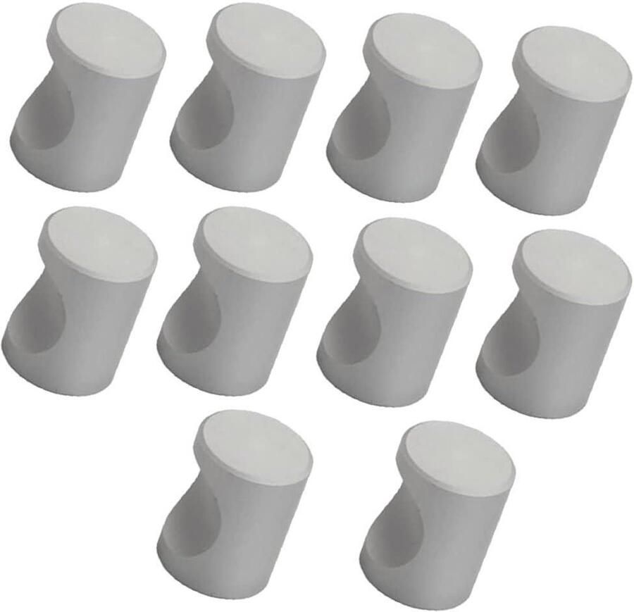 Allecto plus Cilinder Kabinet Knoppen 10 Stuks Zilver Aluminium Handgrepen Voor Kast Lade Kledingkast Keuken