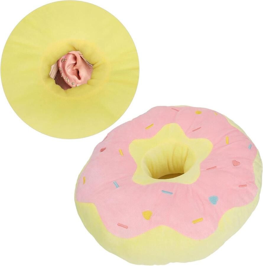 Allecto Plus Comfortabel Donutkussen voor stuit met gat Multifunctioneel en zacht Schattig sierkussen voor slaapbank en meer