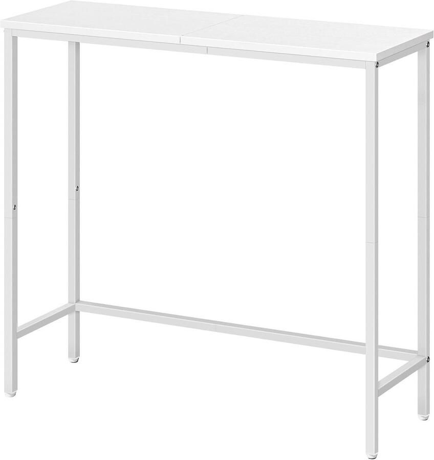 Allecto Plus Compacte Bijzettafel voor Gang en Woonkamer Moderne Displaytafel Robuust Metalen Frame Wit Ideaal voor Kleine Ruimtes