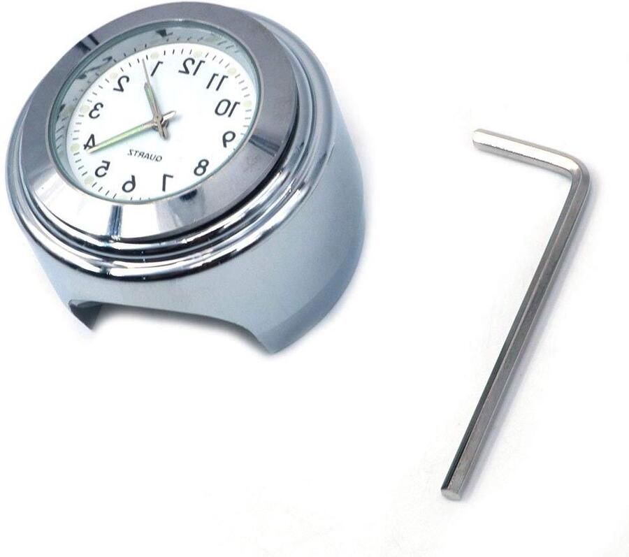 Allecto plus Dashboard Klok Klassieke Ronde Tafel Quartz Klok met Licht Auto Horloge Klokken Noctilucent Auto Decoratie Wit