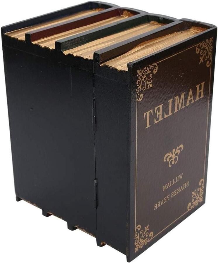 Allecto Plus Decoratieve Boekendozen Vintage Opbergdozen Boekenkast Decoratie Accessoires Sieraden Opbergdoos Idee Cadeau voor Thuis Kantoor Sieraden Bewaardoos