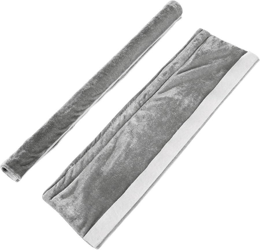 Allecto plus Decoratieve Deurgreepafdekking voor Huishoudelijke Apparaten – Fluweel Grijs – Keukenaccessoire