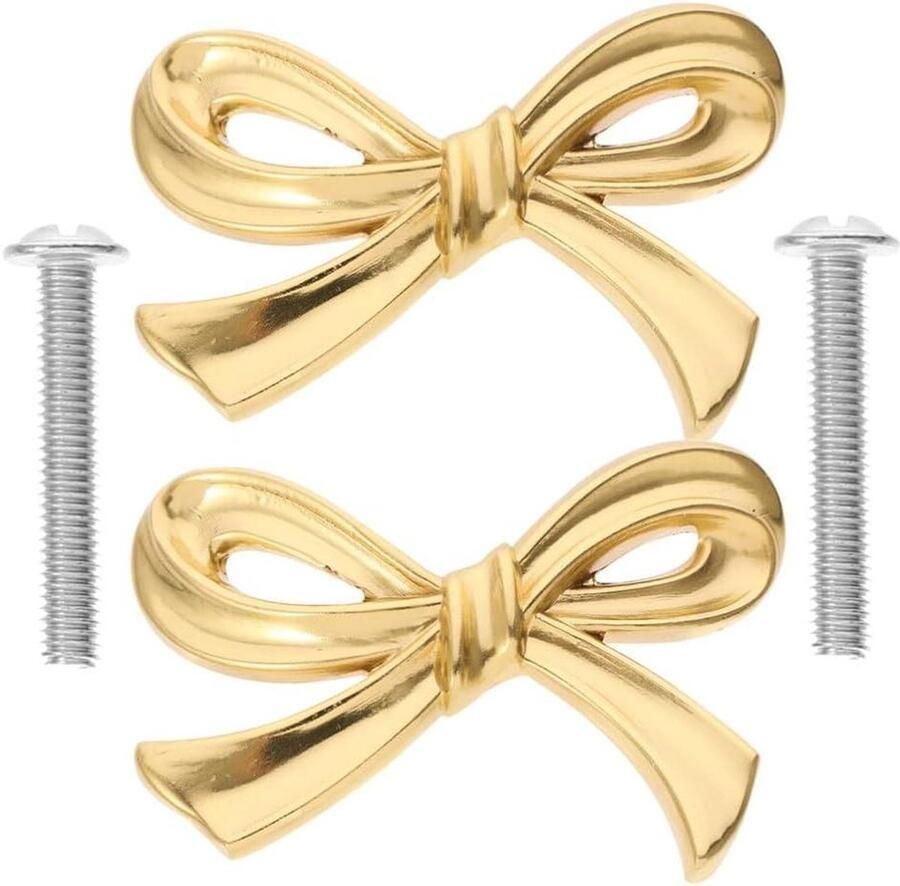 Allecto plus Decoratieve gouden lus kastknoppen (2 stuks) voor keukenkasten en lades