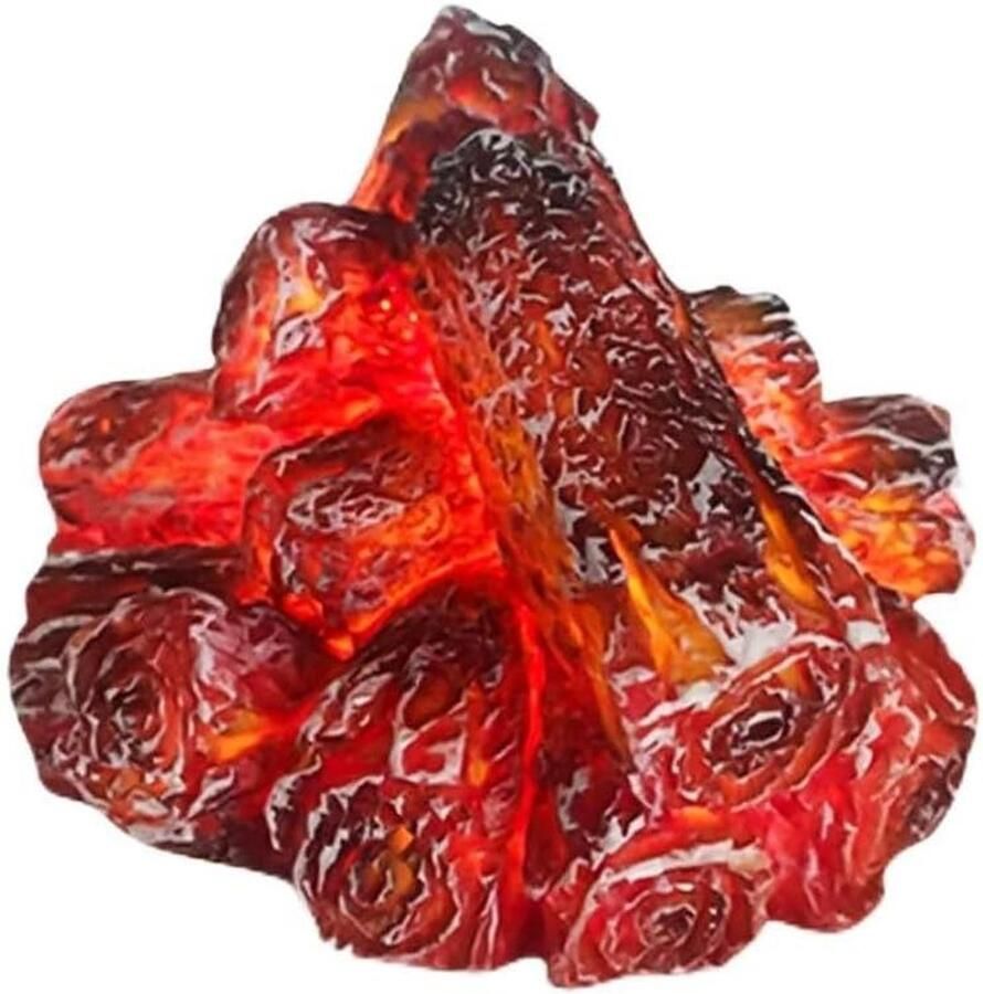 Allecto Plus Decoratieve Houtskool Vlam Lamp Vlamloze Batterij Bediende Openhaardlicht Tafelblad Decoratie voor Kerst Sfeervolle Openhaardverlichting