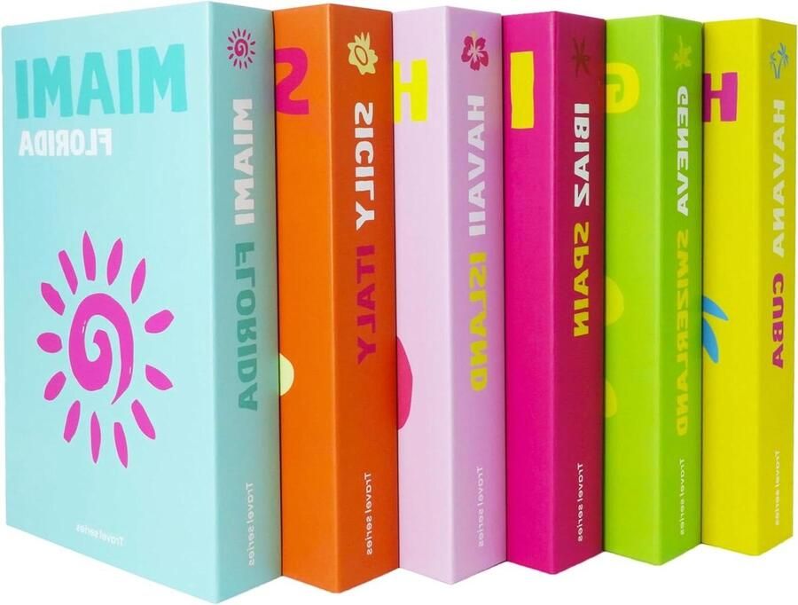 Allecto Plus Decoratieve nepboeken set van 6 voor thuisdecoratie op koffietafel of kantoor