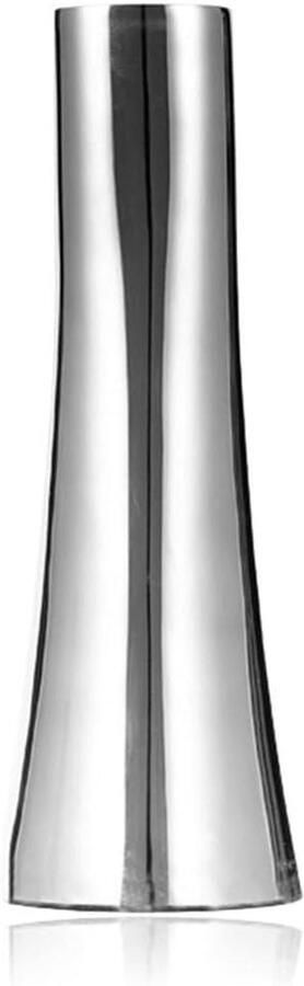 Allecto Plus Decoratieve Roestvrijstalen Vaas voor Bruiloftsdecoratie en Bloemenarrangement Zilver Pastelkleurige Versiering Metalen Bloempot Bureau Decoratie Hoge Kwaliteit Roestvrij Staal 304