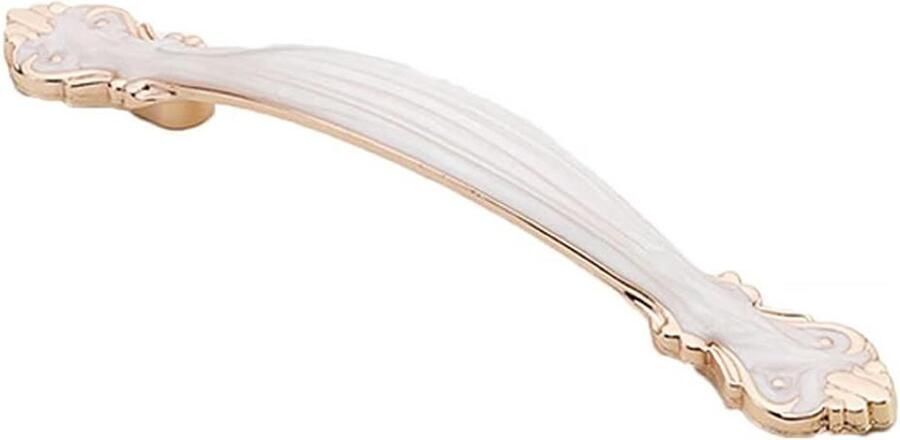 Allecto Plus Deurgrepen 4 stuks vintage kastgrepen 128 mm antieke boog trekt meubels deurtrekgrepen voor keukenkast dressoirs kast deur (wit) kopen