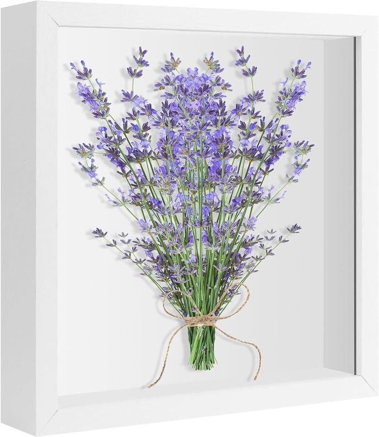 Allecto Plus Diepe fotolijst voor tafels en muren 221 x 221 cm Wit Fotolijst om te vullen met 3D-effect