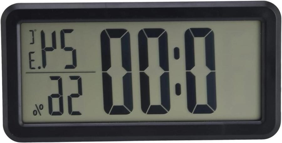 Allecto plus Digitale Wekker met Temperatuur Vochtigheid Display Thermometer Hygrometer Wandklok voor Bureau en Slaapkamer