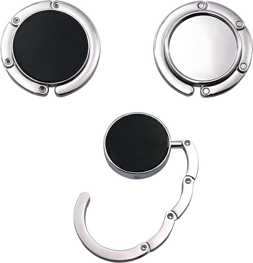 Allecto Plus Draagbare Haak voor Handtas 2 Stuks Opvouwbare Anti-Slip Tas Haak Houder Tafel Handtas Houder voor Vrouwen Haak voor Bureau Kantoor Restaurant Bar