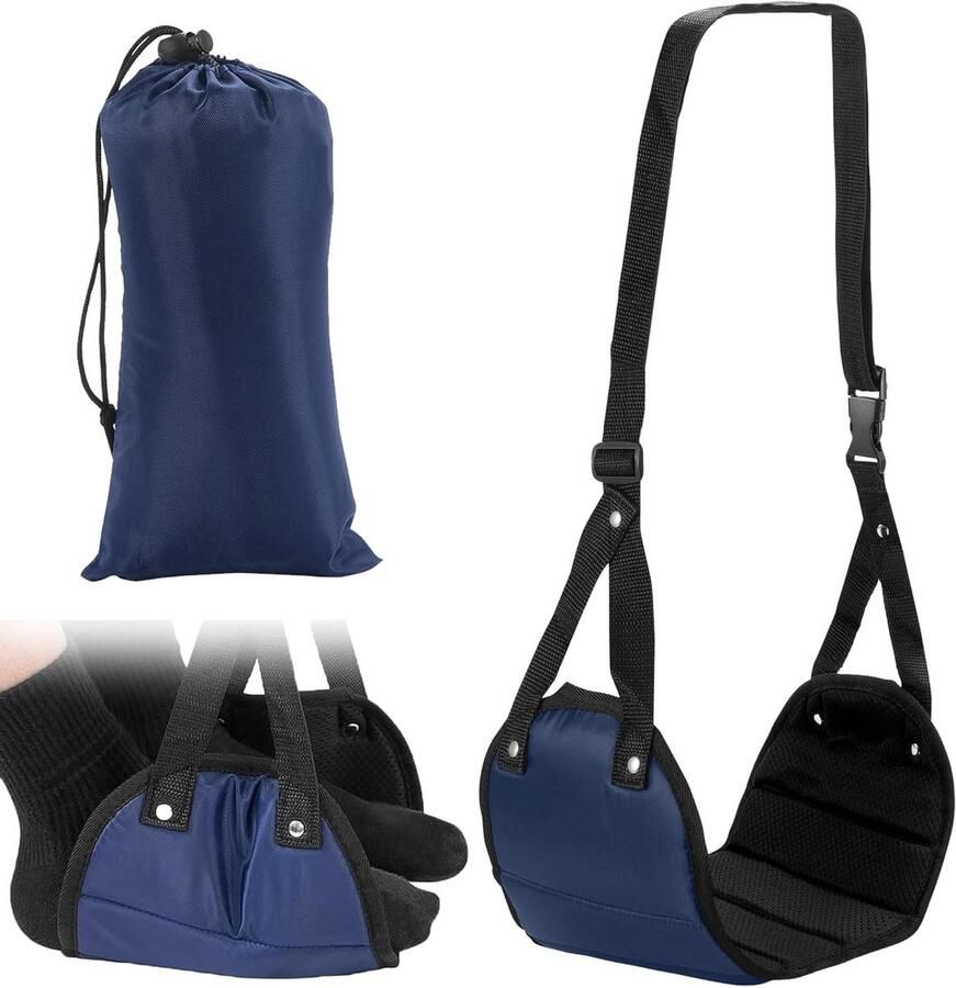 Allecto plus Draagbare Vliegtuig Voetsteun Voethangmat voor Kantoor en Auto Reizen Accessoires Relax voor Voeten