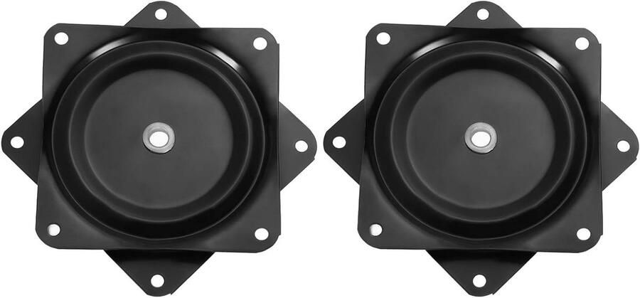 Allecto plus Draaigewrichten voor barkrukken (2 stuks) 10 2 cm (4 inch) 360° draaibaar Montageplaat met zitlager Zwart (100 x 1 mm)