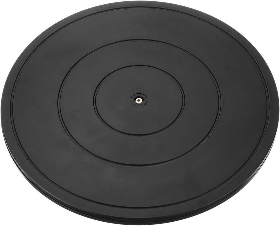 Allecto plus Draaistandaard met stalen kogellagers voor ronde eettafel en vitrine Zwart