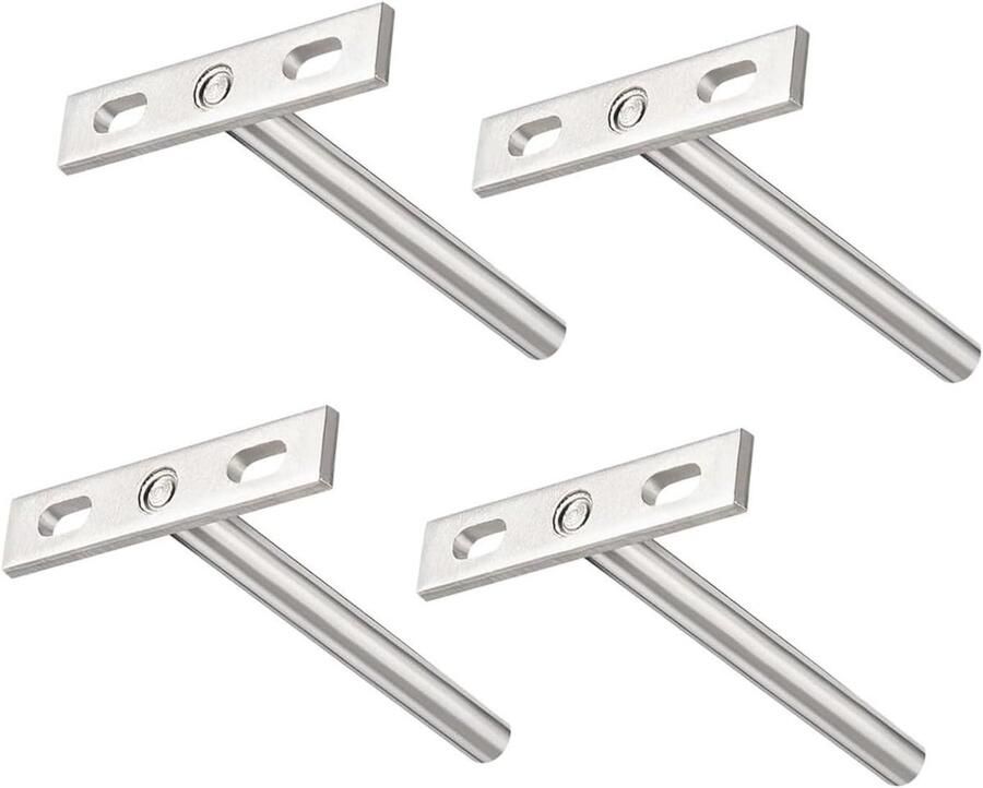 Allecto plus Drijvende Plank Beugels 4 Inch Onzichtbare Heavy Duty Plank Ondersteuning voor Wandmontage Decoratie Set van 4 Stuks