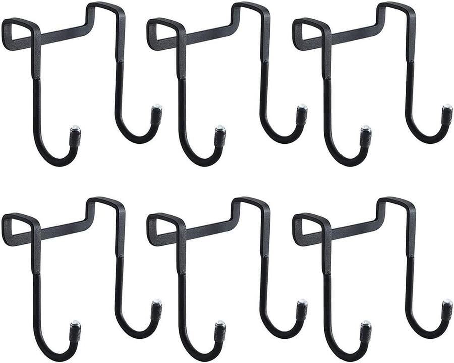 Allecto plus Dubbele S-vormige roestvrijstalen kastladehaken set van 6 Keuken Badkamer Kledingkast