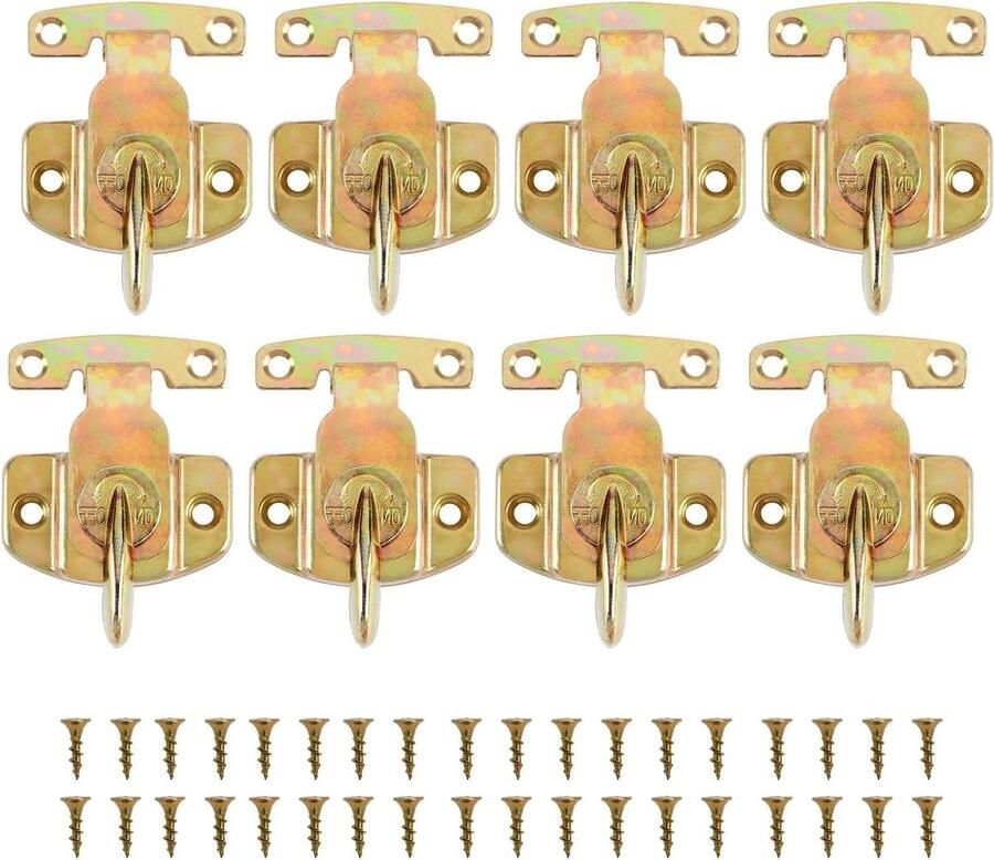 Allecto Plus Eettafel Sloten Set van 8 stuks inclusief Schroeven Tafelblad Sloten voor Eettafel Zware Gespen en Connectors Ideaal voor Houten Doos