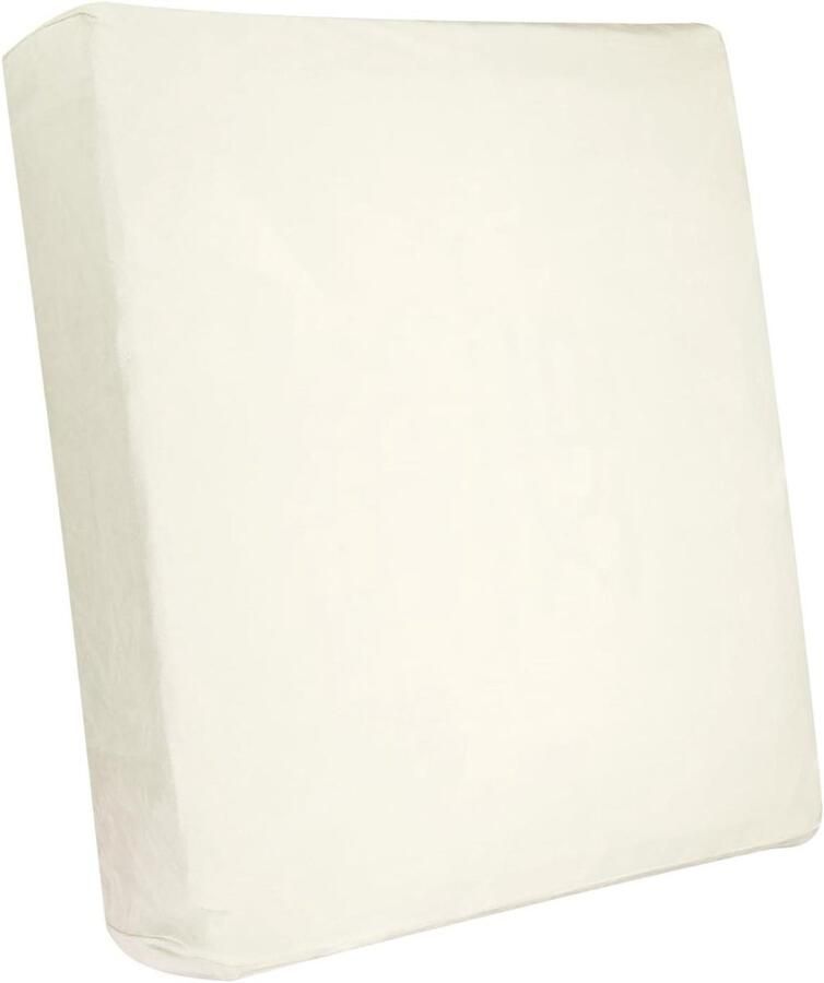 Allecto plus Effen witte bankkussenhoezen voor eenpersoonsbanken Wasbaar Meubelbescherming met rits sluiting