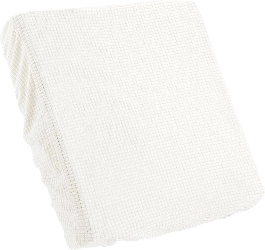 Allecto plus Elastische Bankhoes 20 x 20 inch Wasbaar en Antislip Wit Bankkussen met Magische Bankovertrek