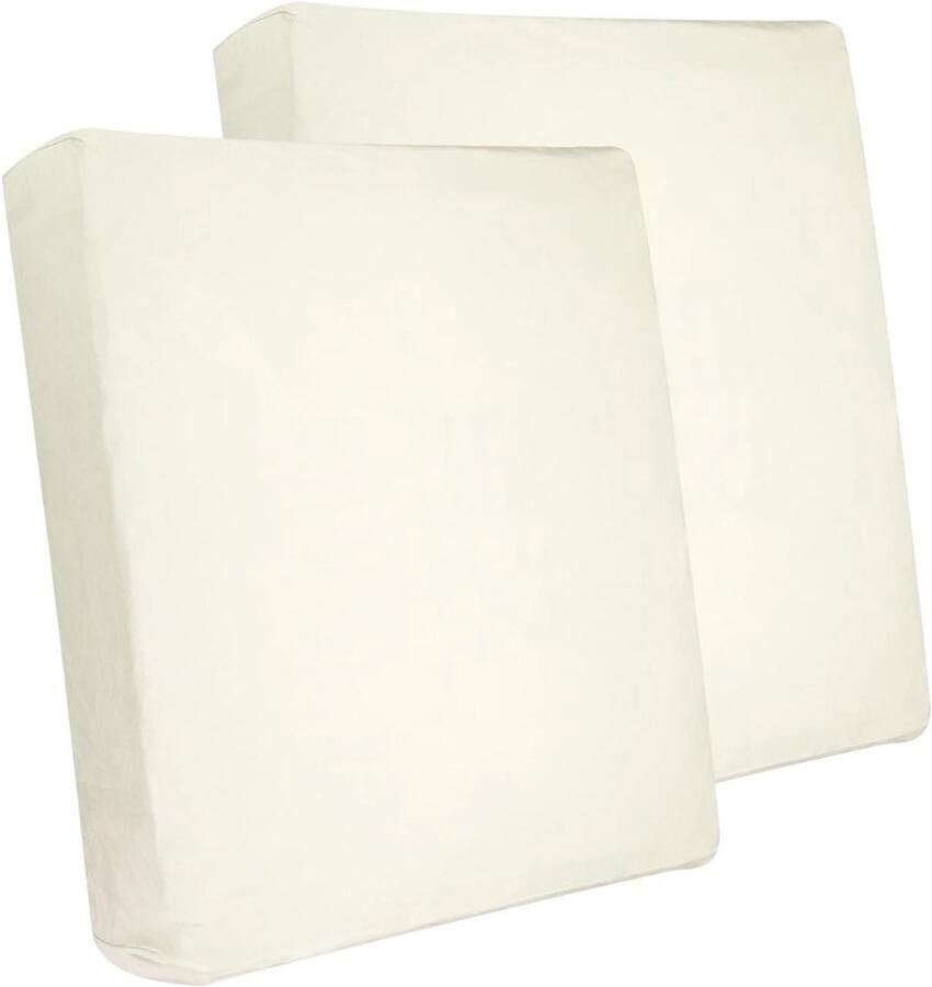 Allecto plus Elastische bankhoezen voor eenpersoonsbed Set van 2 Wasbaar Meubelbescherming Bankkussen Fauteuil Wit