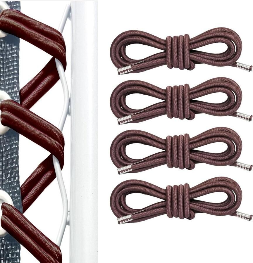 Allecto Plus Elastische reservekoordset voor outdoor recliner en tuinarmband met voetenbank bruin