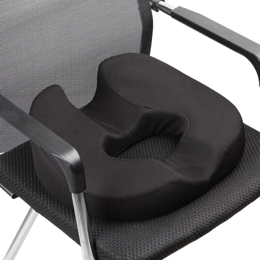 Allecto plus Ergonomisch orthopedisch donut zitkussen voor aambeien Traagschuim Auto's bureaustoelen rolstoelen Stuitbeenkussen Comfortabel zitkussen
