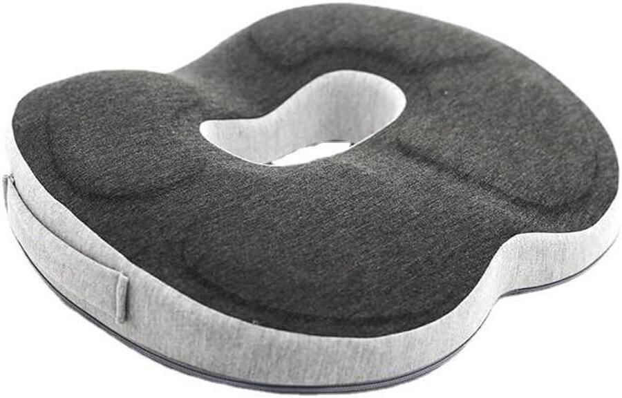 Allecto Plus Ergonomisch orthopedisch zitkussen voor bureaustoel met traagschuim Rugpijn verlichten Ischias en aambeien kussen