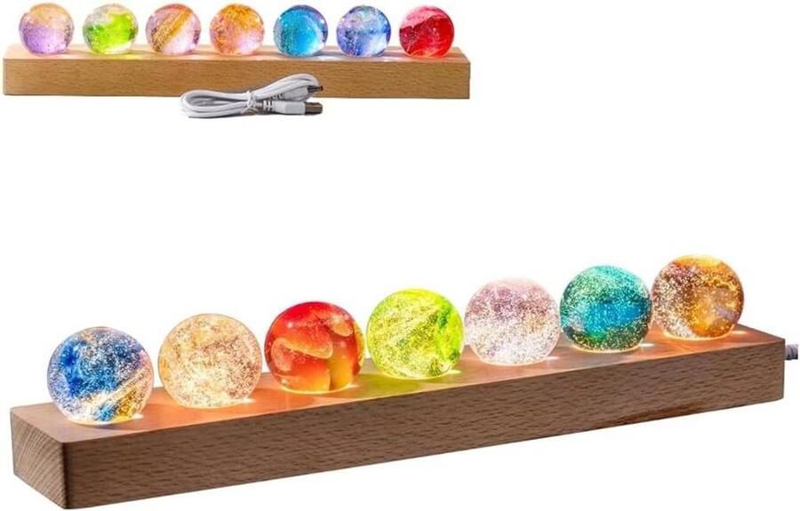 Allecto Plus Fantasie Glazen Sterrenkogel Lamp Lichtgevende Planeet Astronomie Decoratie Item voor Woonkamer