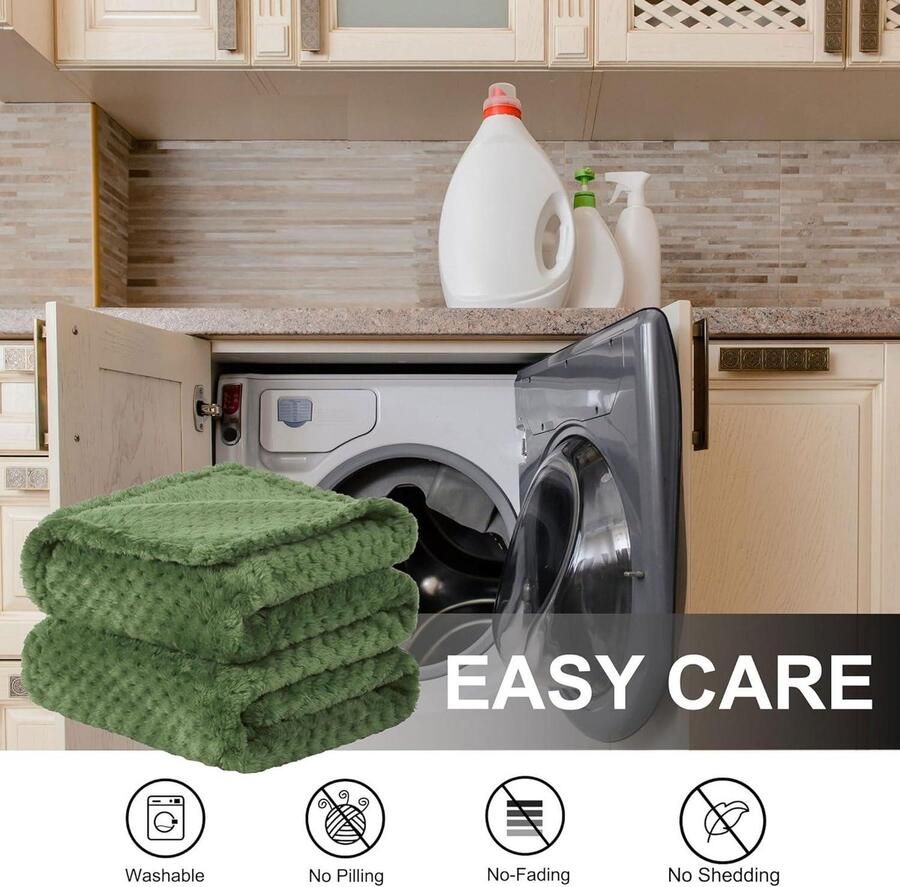 Allecto plus Flanellen deken voor bank zacht en warm pluche lichtgewicht en pluizig 130x150 cm