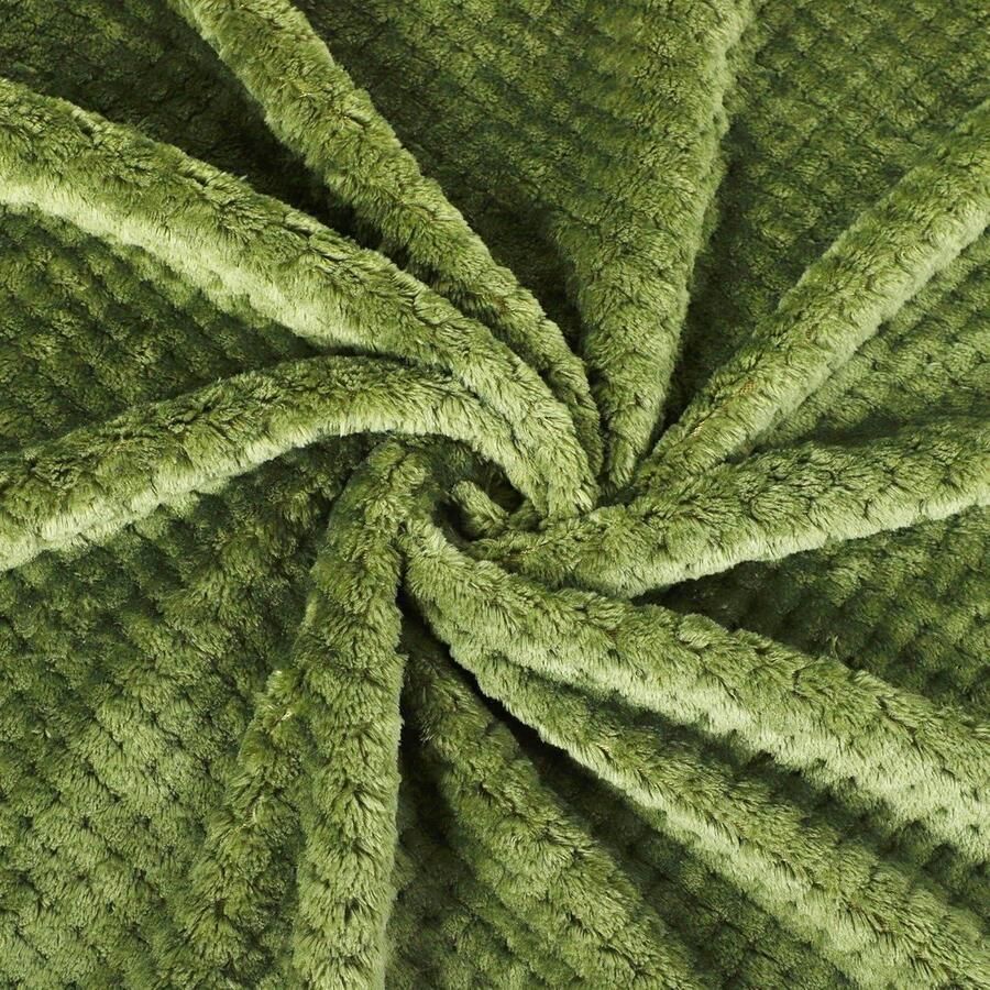 Allecto plus Flanellen deken voor bank zacht warm pluche lichtgewicht 150x200 cm