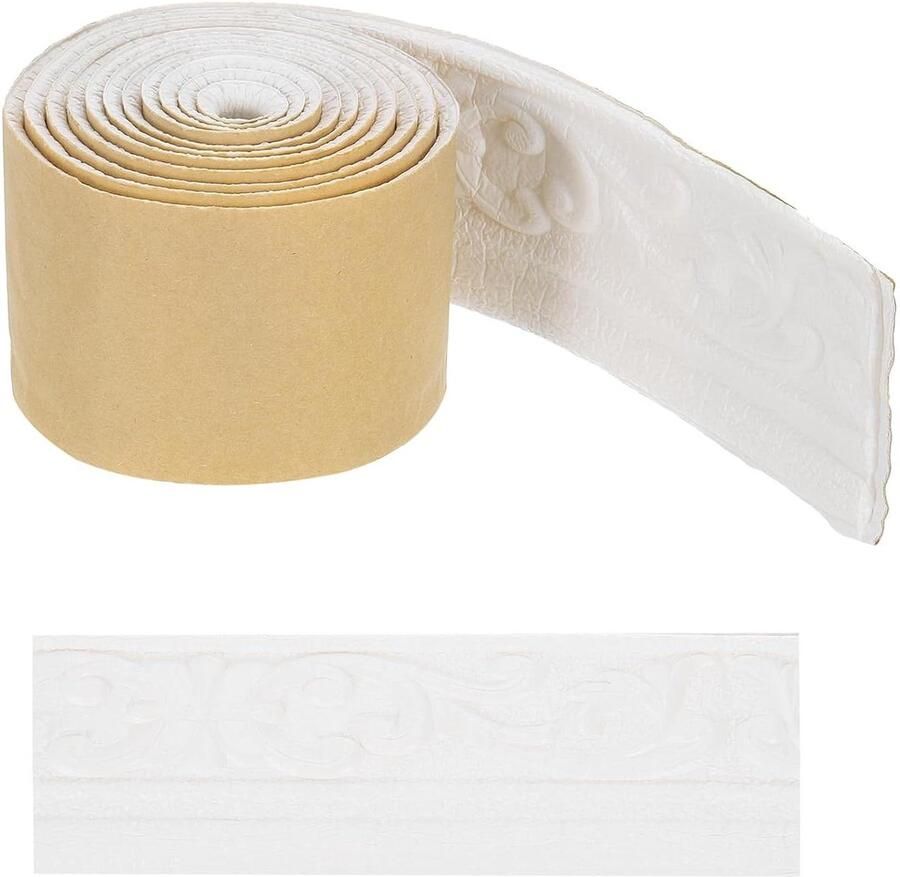 Allecto plus Flexibele 3D zelfklevende wandsluiting voor wandspiegel deur kledingkast 250 x 8 1 cm wit voegenafdichting raamlijnen