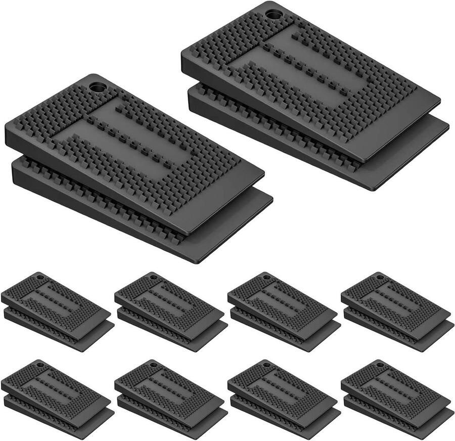 Allecto Plus Flexibele kunststof meubelnivelleringspads 20 stuks voor meubels Tafelnivelleringsringen Meubelwiggen Uitlijnen & nivellering in huis