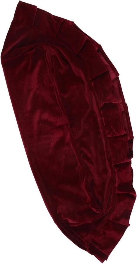 Allecto Plus Fluwelen Pianokrukhoes in Paars Rood Bankbekleding met Elastische Band Pianobankhoes met Afneembare Gouden Stoelhoes