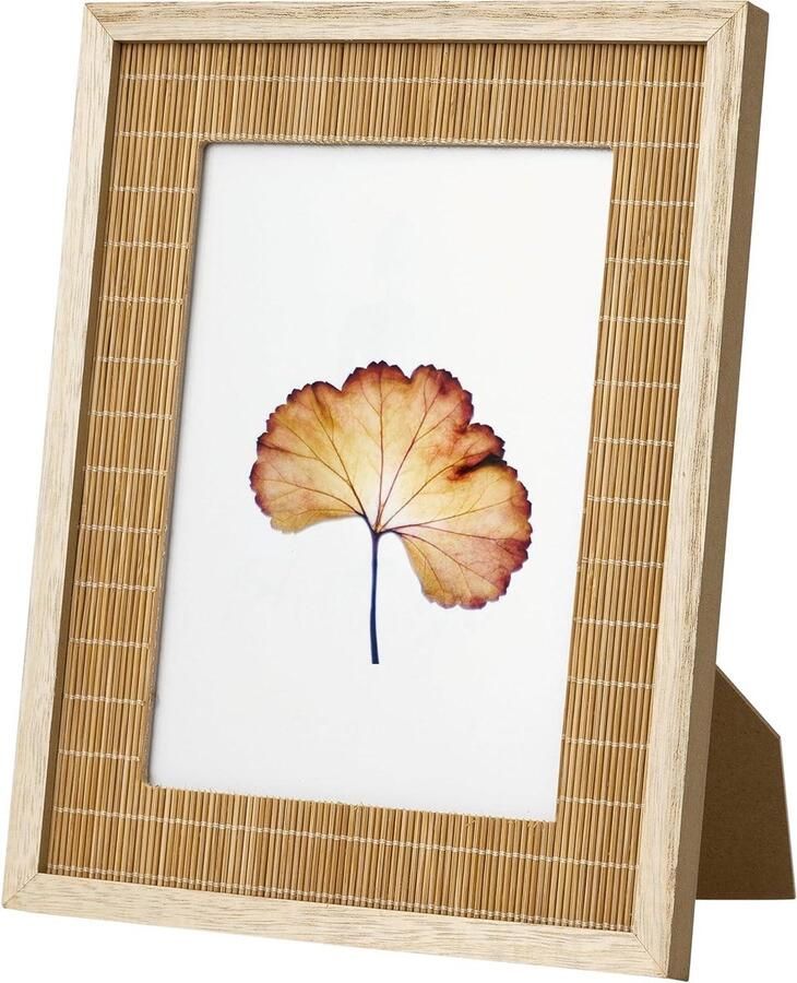 Allecto plus Fotolijst 13x18 cm van bamboe voor muur of tafel Cadeau voor Moederdag familie en vrienden