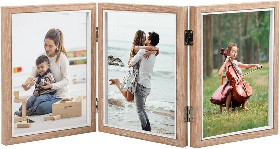 Allecto plus Fotolijsten voor wand en tafel in zes-inch drievoudig formaat Moderne interieurdecoratie met fotoalbumsframes